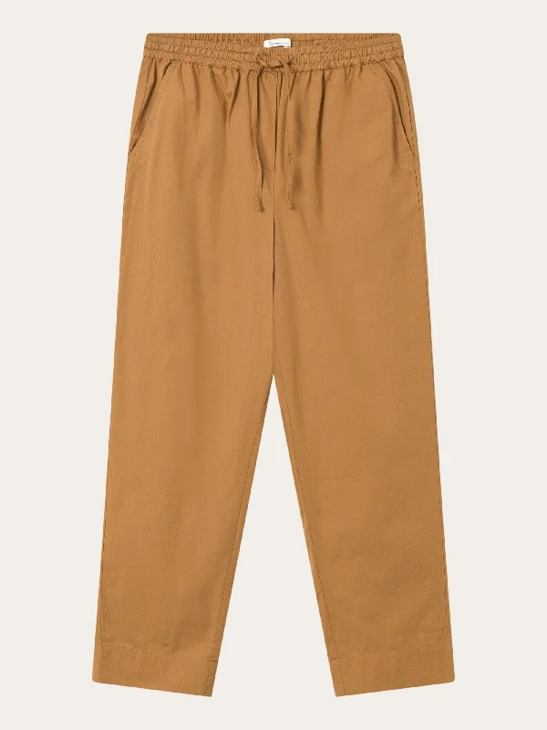 Special Offer CHLOE barrel high-rise poplin elastic waistband pants - Brown Sugar