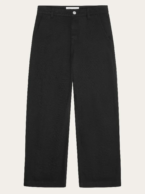 Flash Deals POSEY wide mid-rise twill pant - GOTS/Vegan - Black Jet