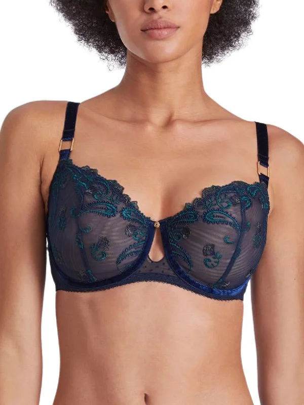 Velvet Memories Half Cup Bra - Twilight