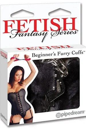 Black Beginners Furry Cuffs