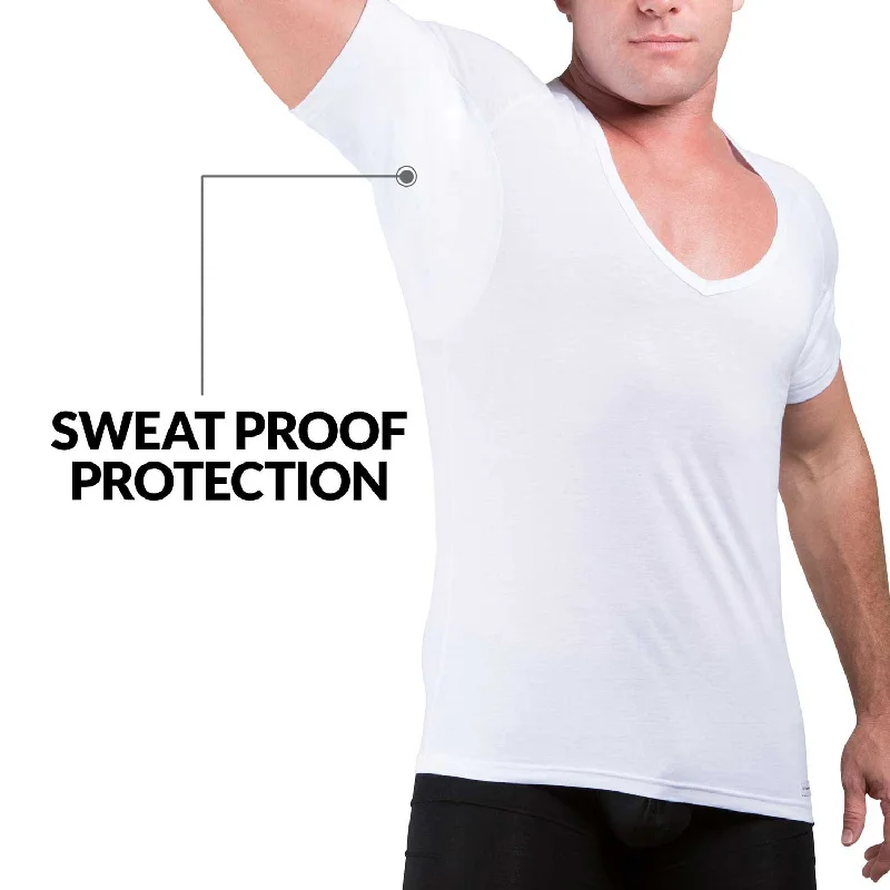 Deep V Cotton Sweat Proof Undershirt For Men