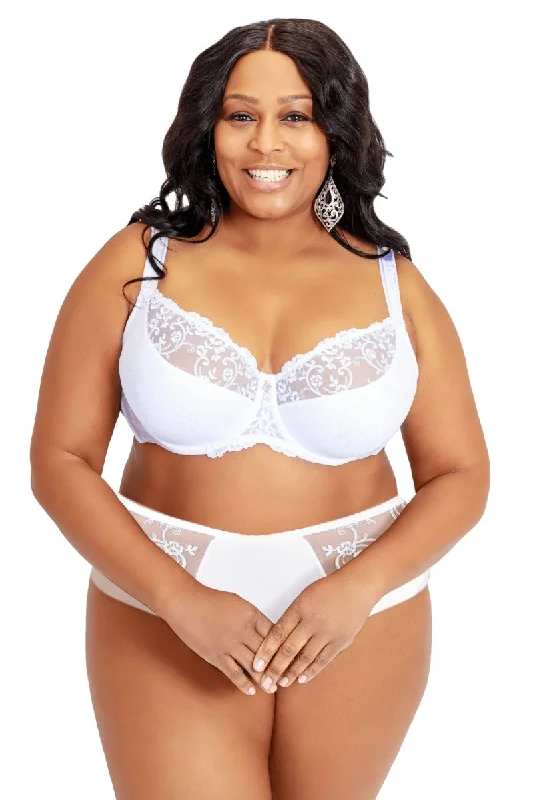 WHITE LACE BRA CELESTE UNDERWIRE SEMI SOFT