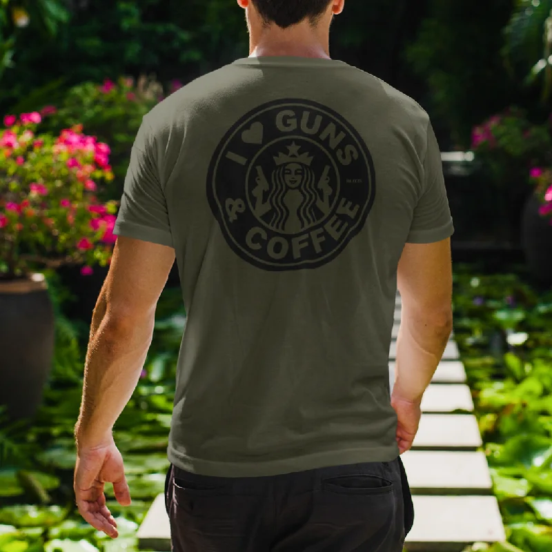 I Love Guns And Coffee Undershirt