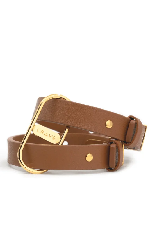 Icon Cuffs - Tan/Gold