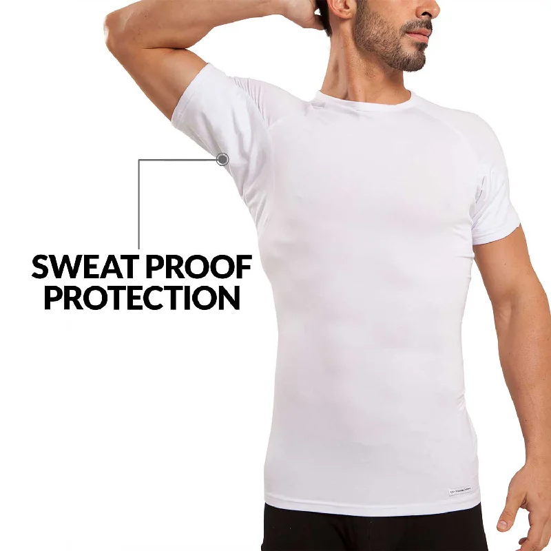 Crew Neck Micro Modal Sweat Proof Undershirt For Men