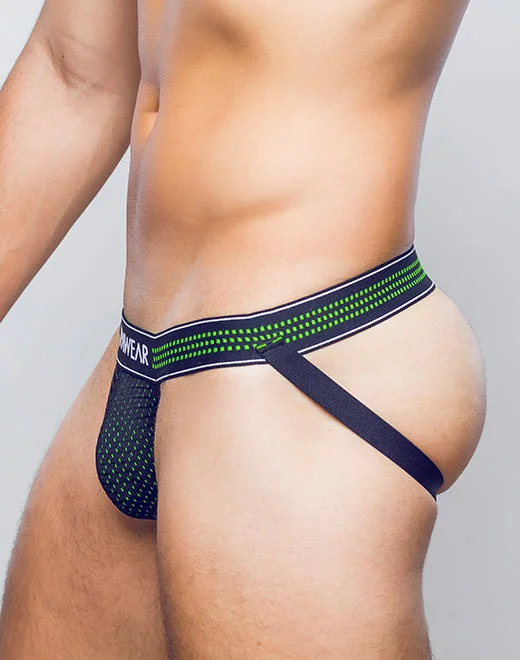 Neon Mesh Jockstrap Underwear - Neon Green