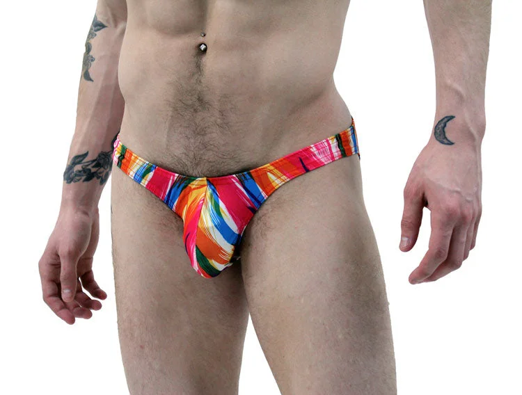 NEW! Painted Brush Strokes Men's Bikini