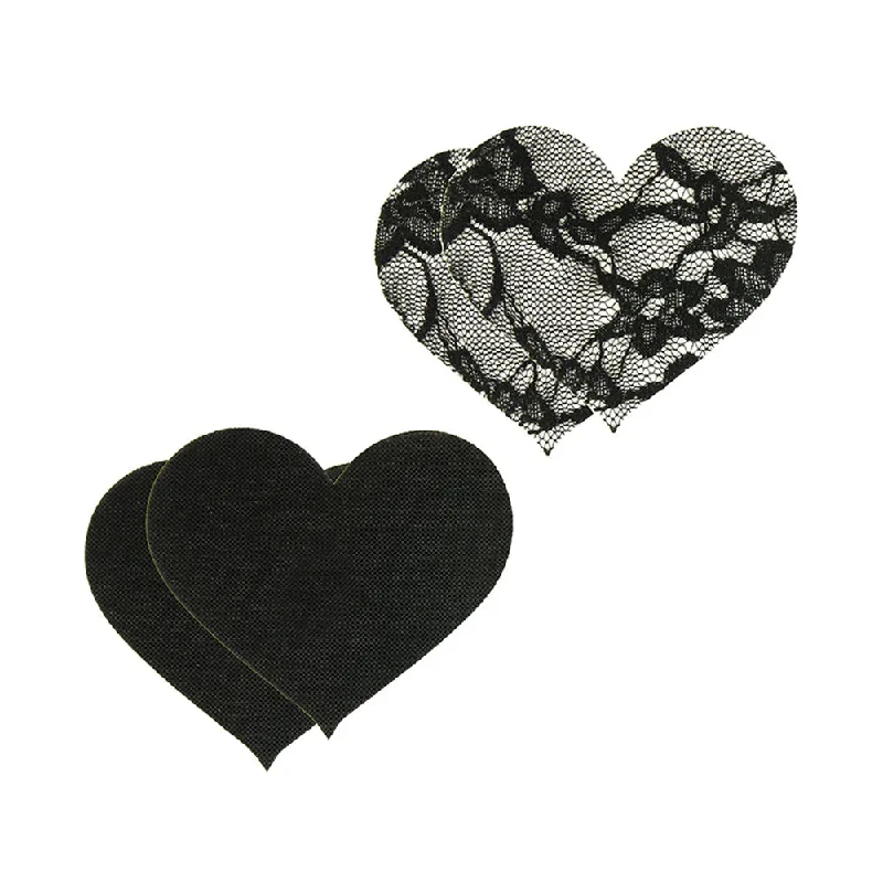 Peekaboos Satin & Lace Heart Pasties