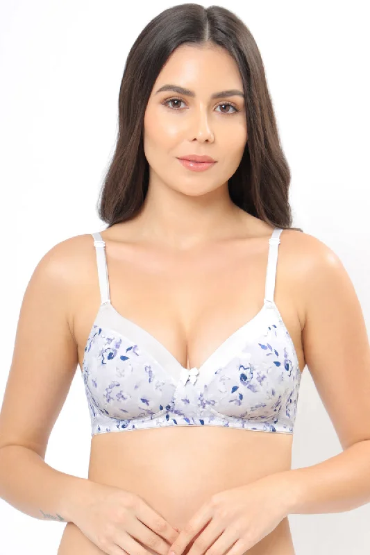 Satin Edge Padded Non-wired T-shirt Bra - Lilac Hint Pr