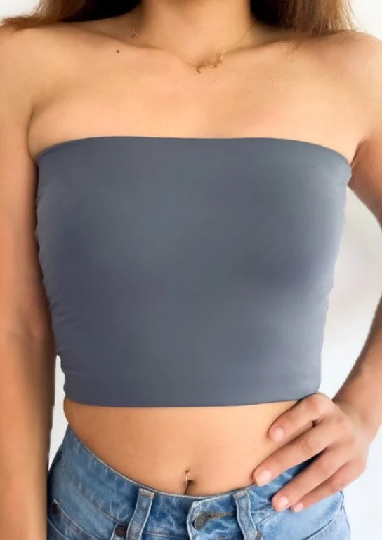 Storm Grey Tube Top 