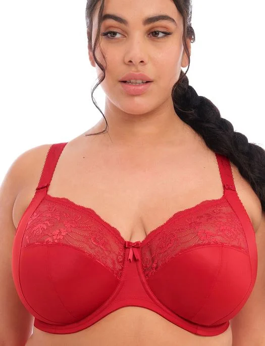 Elomi Morgan Underwire Banded Stretch Lace Bra, HAUTE RED