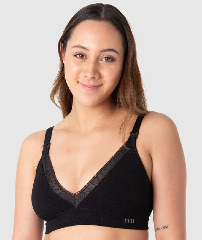 Hotmilk Caress Seamfree Bamboo Regular Wirefree Bra - Black