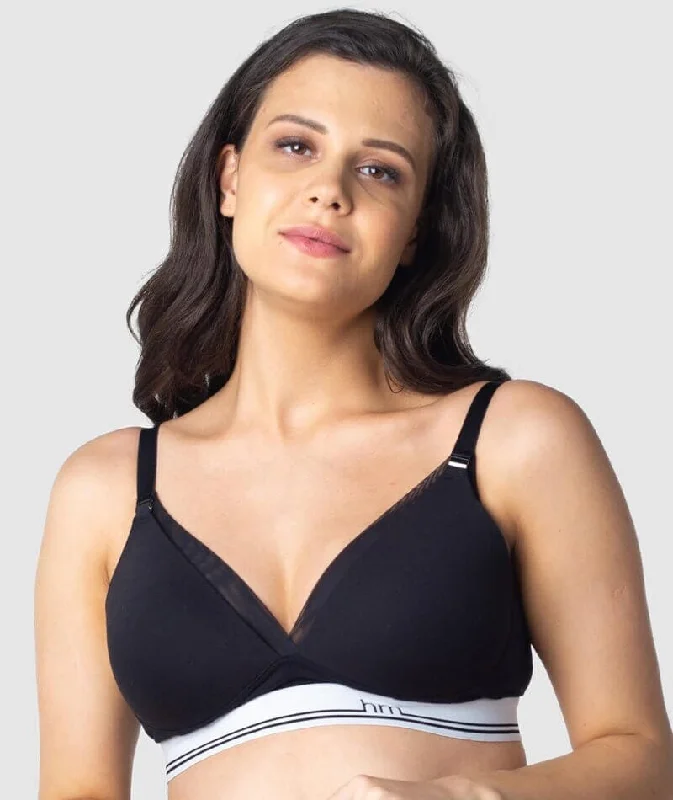 Hotmilk Icon Cotton T-Shirt Wire-free Nursing Bra - Black