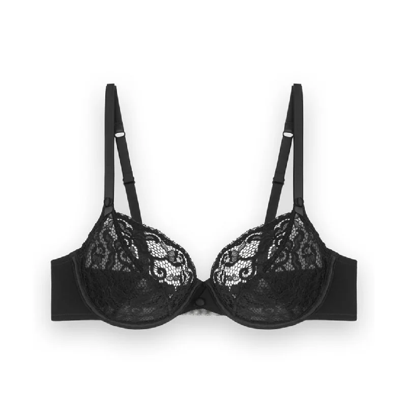 Lou Underwired Support Black Bra