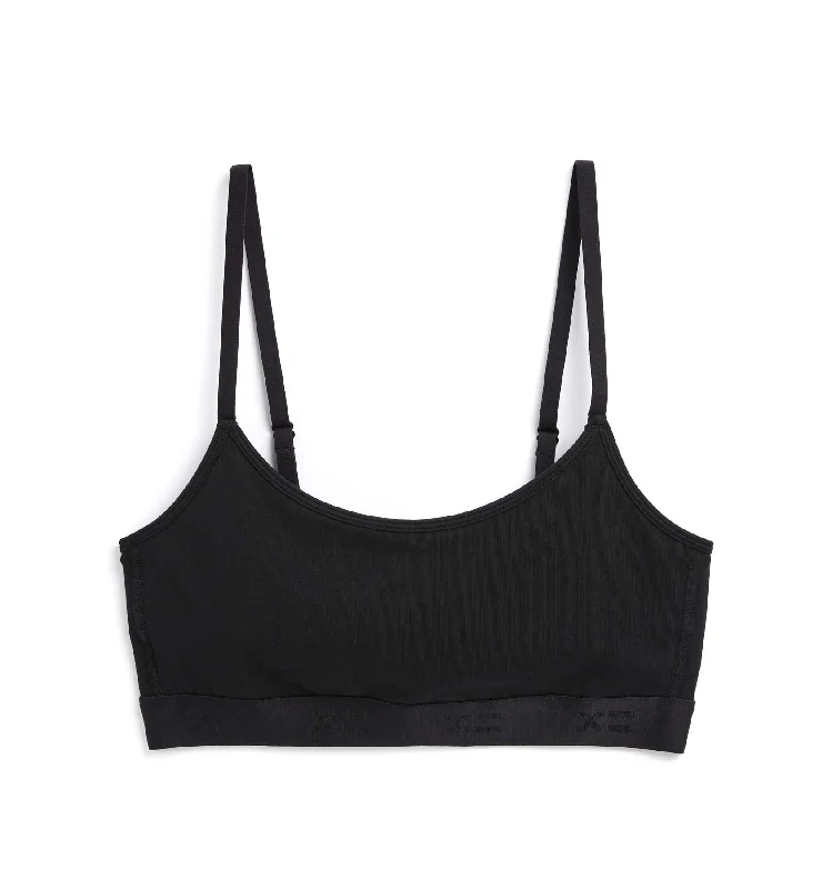 Low Cut Soft Bra - X= Black