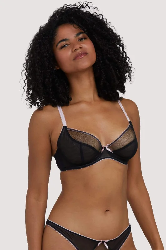 Grace Black & Pink Plunge Bra