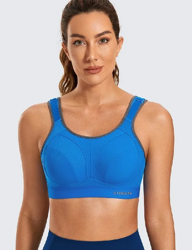 Wireless Adjustable Straps Non-Padded Bounce Control Workout Bra