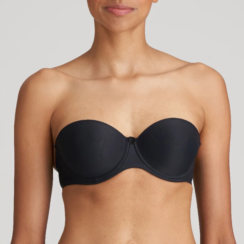 Tom Charcoal Padded Bra Strapless