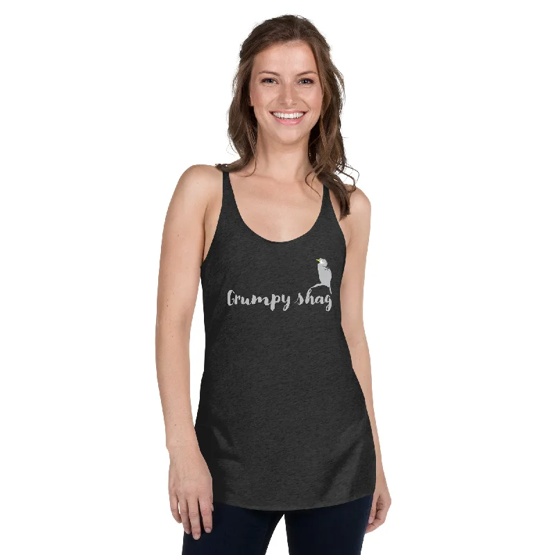 Grumpy shag Women's Racerback Tank