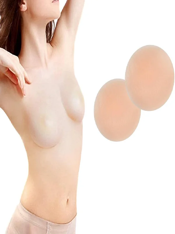 Women's Reusable Nipple Cover Silicone Breast Lift-up Pasties Skin